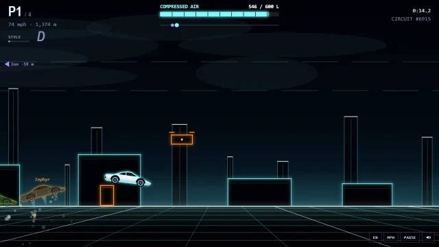 In-game capture of the Grid circuit.